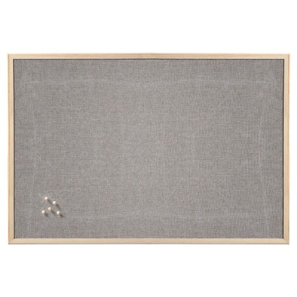 Zeller Pinnwand 80,0 x 60,0 cm Leinen grau
