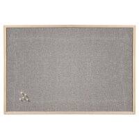 Zeller Pinnwand 80,0 x 60,0 cm Leinen grau