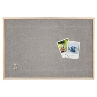 Zeller Pinnwand 80,0 x 60,0 cm Leinen grau