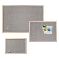 Zeller Pinnwand 80,0 x 60,0 cm Leinen grau