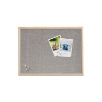 Zeller Pinnwand 60,0 x 40,0 cm Leinen grau