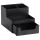 Zeller Schreibtisch-Organizer Utensilien schwarz Kunststoff 4 Fächer 15,3 x 11,2 x 9,3 cm