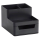Zeller Schreibtisch-Organizer Utensilien schwarz Kunststoff 4 Fächer 15,3 x 11,2 x 9,3 cm