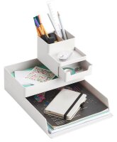 Zeller Schreibtisch-Organizer Universal grau Kunststoff 24,0 x 15,2 x 4,0 cm