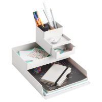 Zeller Schreibtisch-Organizer Universal grau Kunststoff 24,0 x 15,2 x 4,0 cm