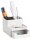Zeller Schreibtisch-Organizer Utensilien grau Kunststoff 4 Fächer 15,3 x 11,2 x 9,3 cm