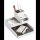 Zeller Schreibtisch-Organizer Utensilien grau Kunststoff 4 Fächer 15,3 x 11,2 x 9,3 cm