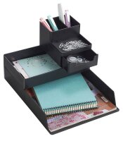 Zeller Schreibtisch-Organizer Universal schwarz Kunststoff 24,0 x 15,2 x 4,0 cm