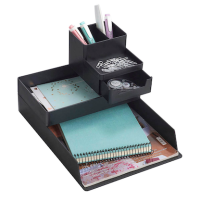 Zeller Schreibtisch-Organizer Universal schwarz Kunststoff 24,0 x 15,2 x 4,0 cm
