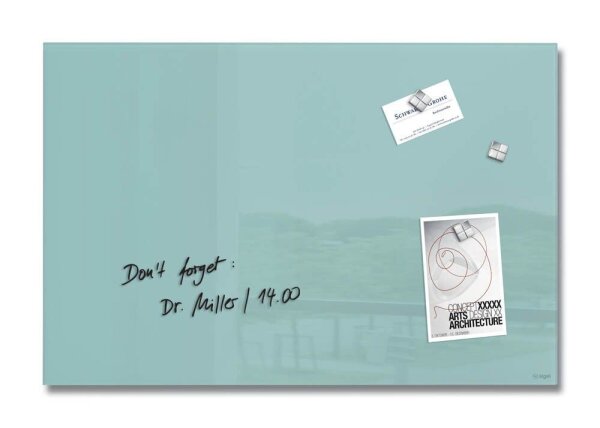 SIGEL Glas-Magnettafel artverum® 60,0 x 40,0 cm aquamarin