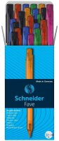 Schneider Kugelschreiber Fave farbsortiert, Schreibfarbe: blau, 50 St.