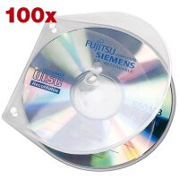 VELOFLEX 1er CD-/DVD-Hüllen VELOBOX transparent, 100...