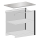 SCHULTE Thekenmodul MULTIplus Mittelmodul gerade, mit Arbeitsplatte, lichtgrau, schwarz 100,6 x 78,0 x 103,5 cm