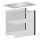 SCHULTE Thekenmodul MULTIplus Mittelmodul gerade, mit Arbeitsplatte, lichtgrau, schwarz 100,6 x 78,0 x 103,5 cm