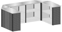 SCHULTE Thekenmodul-Set MULTIplus U-Form, lichtgrau, schwarz 357,2 x 183,6 x 103,5 cm