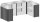SCHULTE Thekenmodul-Set MULTIplus U-Form, lichtgrau, schwarz 357,2 x 183,6 x 103,5 cm