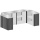 SCHULTE Thekenmodul-Set MULTIplus U-Form, lichtgrau, schwarz 357,2 x 183,6 x 103,5 cm