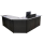 SCHULTE Thekenmodul-Set MULTIplus U-Form, lichtgrau, schwarz 357,2 x 183,6 x 103,5 cm