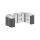 SCHULTE Thekenmodul-Set MULTIplus U-Form, lichtgrau, schwarz 357,2 x 183,6 x 103,5 cm