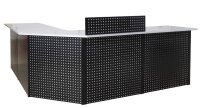 SCHULTE Thekenmodul MULTIplus Eckmodul mit Arbeitsplatte, schwarz, lichtgrau 80,6 x 78,0 x 103,5 cm