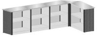 SCHULTE Thekenmodul MULTIplus Eckmodul mit Arbeitsplatte, schwarz, lichtgrau 80,6 x 78,0 x 103,5 cm
