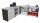 SCHULTE Thekenmodul MULTIplus Eckmodul mit Arbeitsplatte, schwarz, lichtgrau 80,6 x 78,0 x 103,5 cm