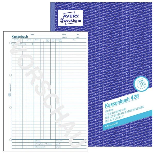 AVERY Zweckform Kassenbuch/EDV Formularbuch 426, 1 St.