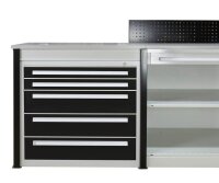 SCHULTE Schubladenblock für Thekenmodul, schwarz,...