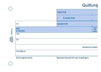 AVERY Zweckform Quittung, MwSt. separat ausgewiesen...