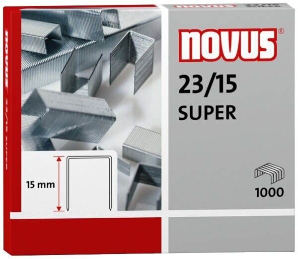 novus Heftklammern SUPER 23/15, 1.000 St.