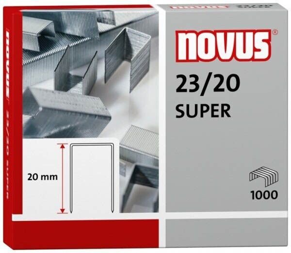 novus Heftklammern SUPER 23/20, 1.000 St.