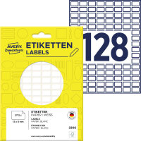 AVERY Zweckform Etiketten 3306 weiß 13,0 x 8,0 mm, 3.712 Etiketten