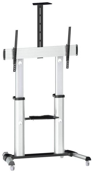 my wall® TV-Ständer mit Rollen HP 102 silber, schwarz