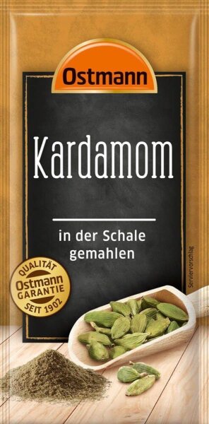 Ostmann  Kardamom in der Schale gemahlen Gewürz, 7,5 g