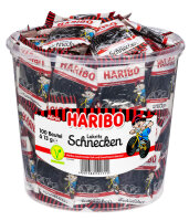 HARIBO Lakritz Schnecken Minibeutel Lakritz 1,27 kg, 100 St.