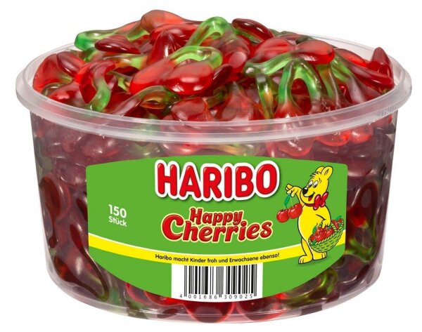 HARIBO HAPPY CHERRIES Fruchtgummi 1,2 kg, 150 St.