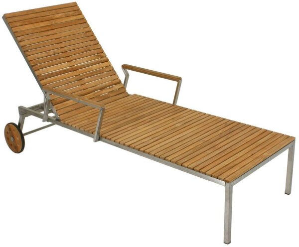 Garden Pleasure Sonnenliege DENVER braun Stahl