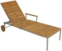 Garden Pleasure Sonnenliege DENVER braun Stahl
