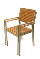 Garden Pleasure Gartenstühle mit Armlehnen DENVER braun, 4 St.