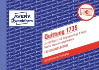 AVERY Zweckform Quittung, MwSt. separat ausgewiesen Formularbuch 1735, 1 St.