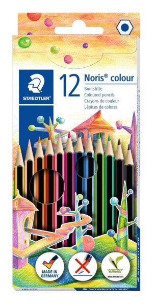 STAEDTLER Noris® colour 185 Buntstifte farbsortiert, 12 St.
