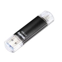 hama USB-Stick Laeta Twin schwarz 32 GB, 1 St.