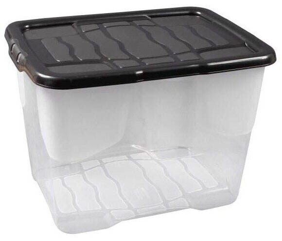 cep Curve Aufbewahrungsbox 10,0 l transparent, schwarz 28,0 x 35,0 x 16,0 cm, 1 St.