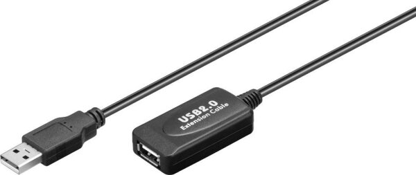goobay USB 2.0 A Kabel 10,0 m schwarz, 1 St.