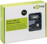 goobay USB 2.0 A Kabel 10,0 m schwarz, 1 St.