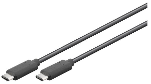 goobay USB C Kabel 1,0 m schwarz, 1 St.