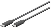 goobay USB C Kabel 1,0 m schwarz, 1 St.