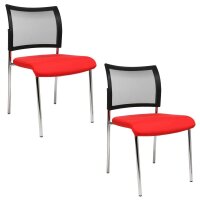 Topstar Besucherstühle Visit 10 Net NV290 G210 rot,...