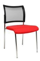 Topstar Besucherstühle Visit 10 Net NV290 G210 rot, schwarz Stoff, 2 St.