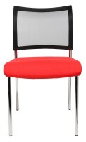 Topstar Besucherstühle Visit 10 Net NV290 G210 rot, schwarz Stoff, 2 St.